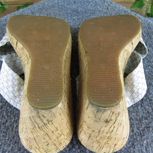 Zee Alexis Women's Flip Flop Silver Synthetic Sz 39 Medium Used 2025 - Picture 5 of 6